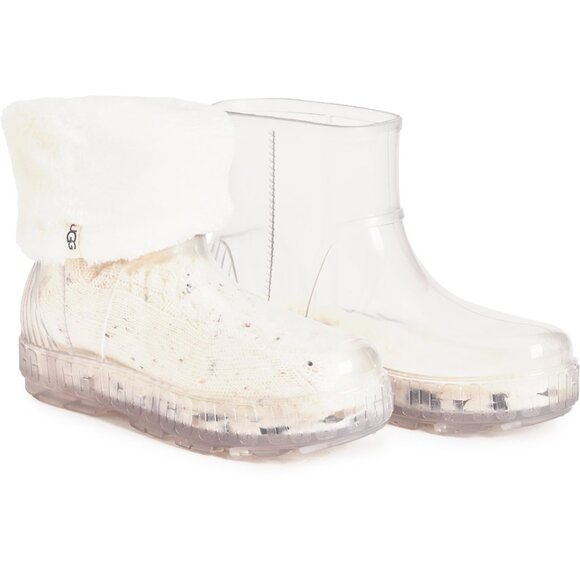 new UGG Clear Rain Boots removable lining sock Branded Platform Drizlita 6S3 - Picture 5 of 16